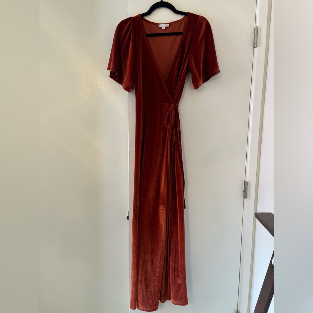 Baltic Born Meghan Velvet Wrap Maxi Dress